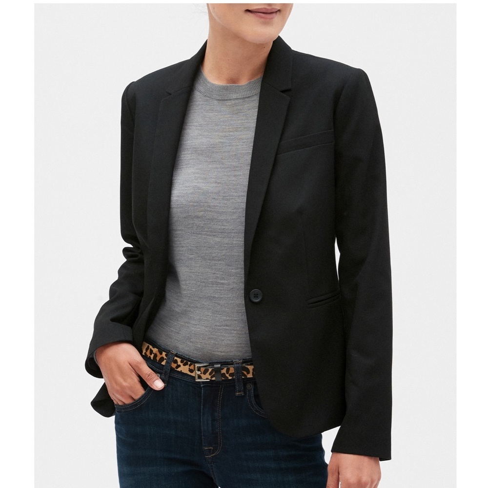 Banana Republic Petite Classic Black Blazer